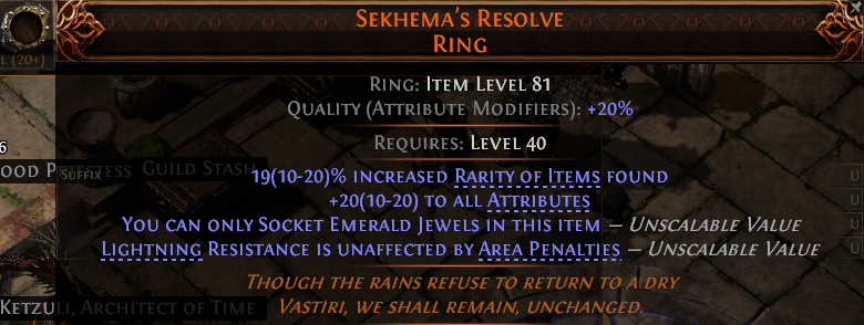 Sekhema's resolve ring